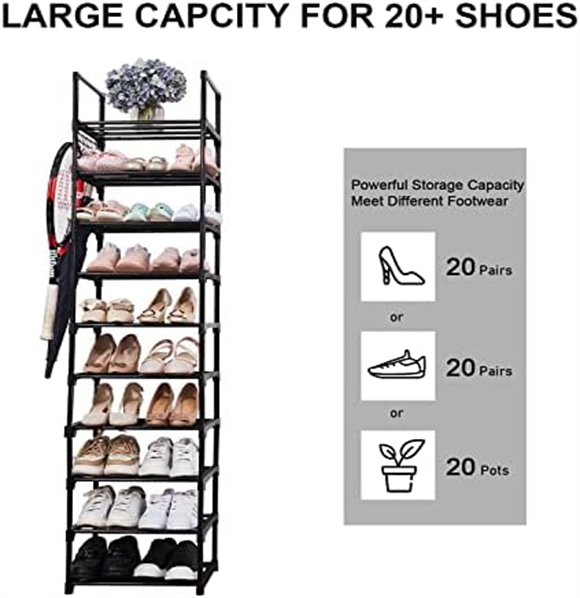 Shoe rack without cover
